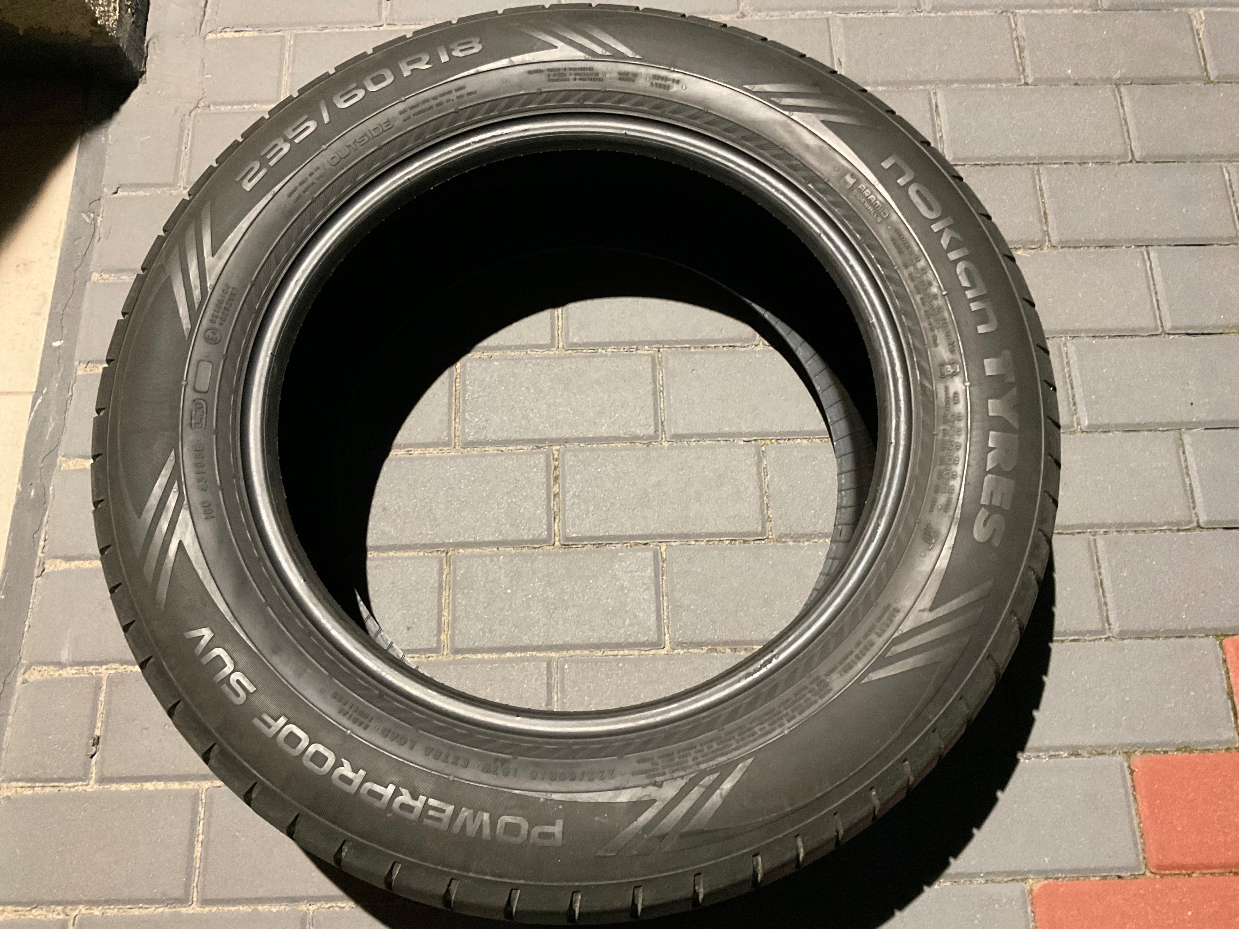 Dwie Opony letnie Nokian Powerproof SUV 235/60 R 18 107 W  wzmocnione