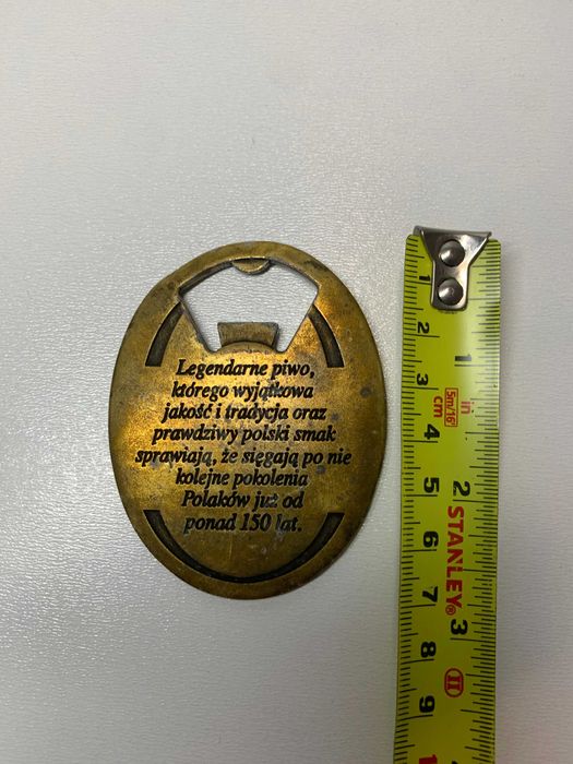 Otwieracz do piwa Okocim mosiężny