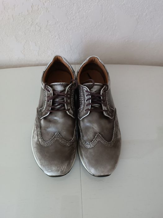 Стильні кросівки/туфлі оксфорди Geox, шкіра, з ефектом потертості