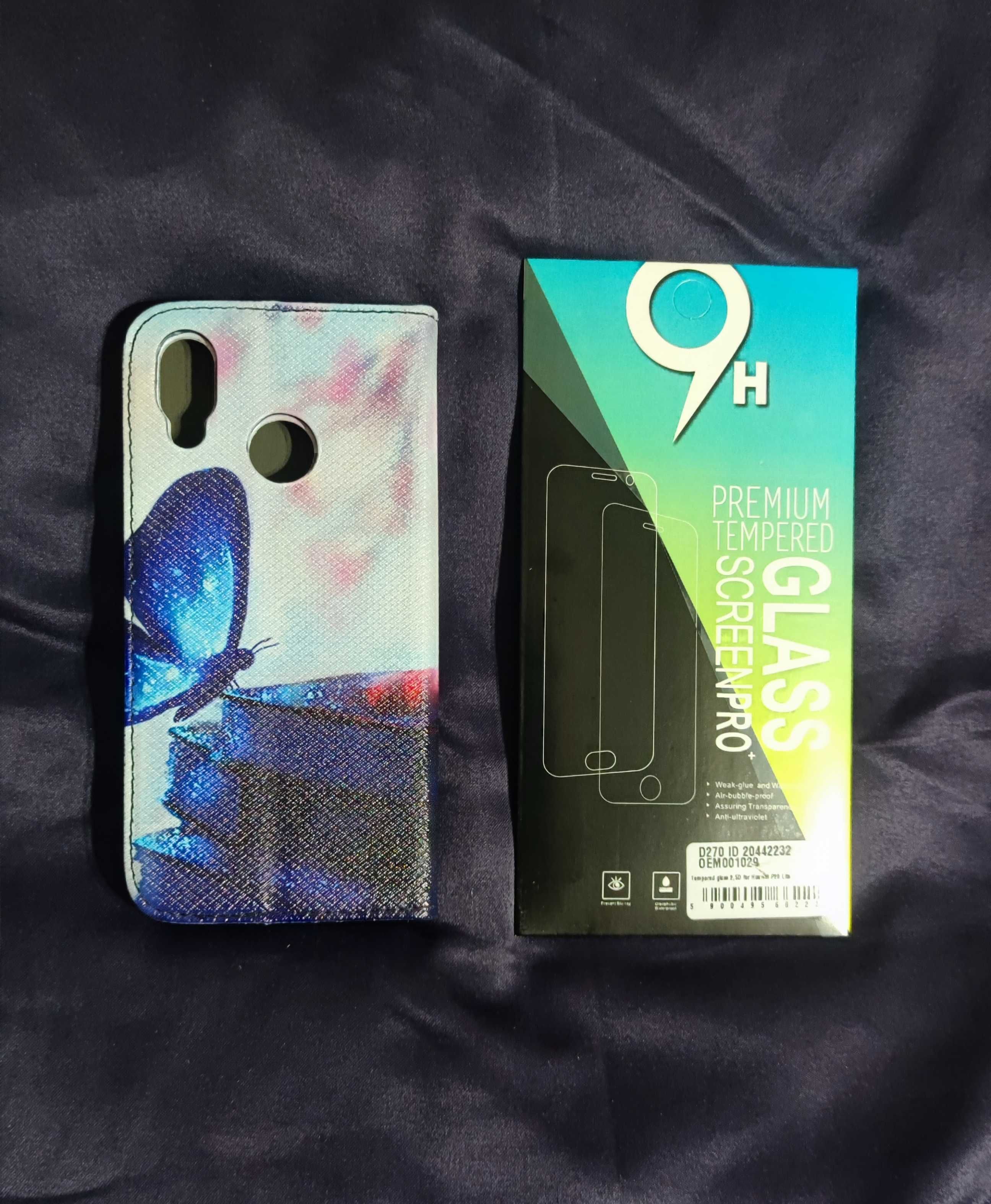 ETUI Z KLAPKĄ DO HUAWEI P20 LITE + szkło hartowane