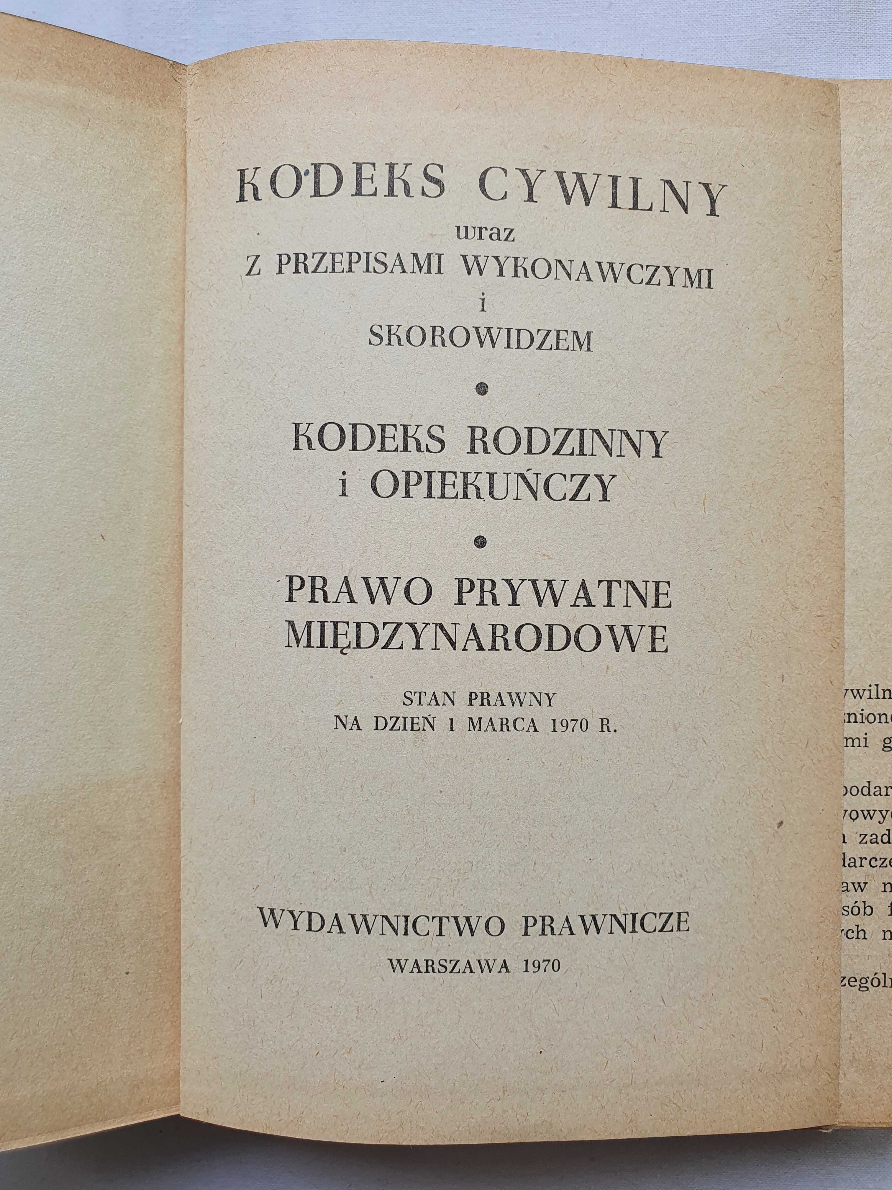 Kodeks Cywilny Rodzinny Opiekuńczy Prawo Prywatne Międzynarodowe 1970