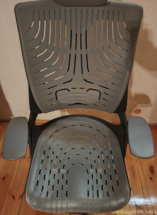 Fotel obrotowy Unique WAU 2 (szaro-czarny, elastomer)