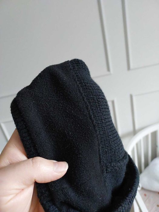 шапка на флісі The North Face чорна шапка на флисе черная