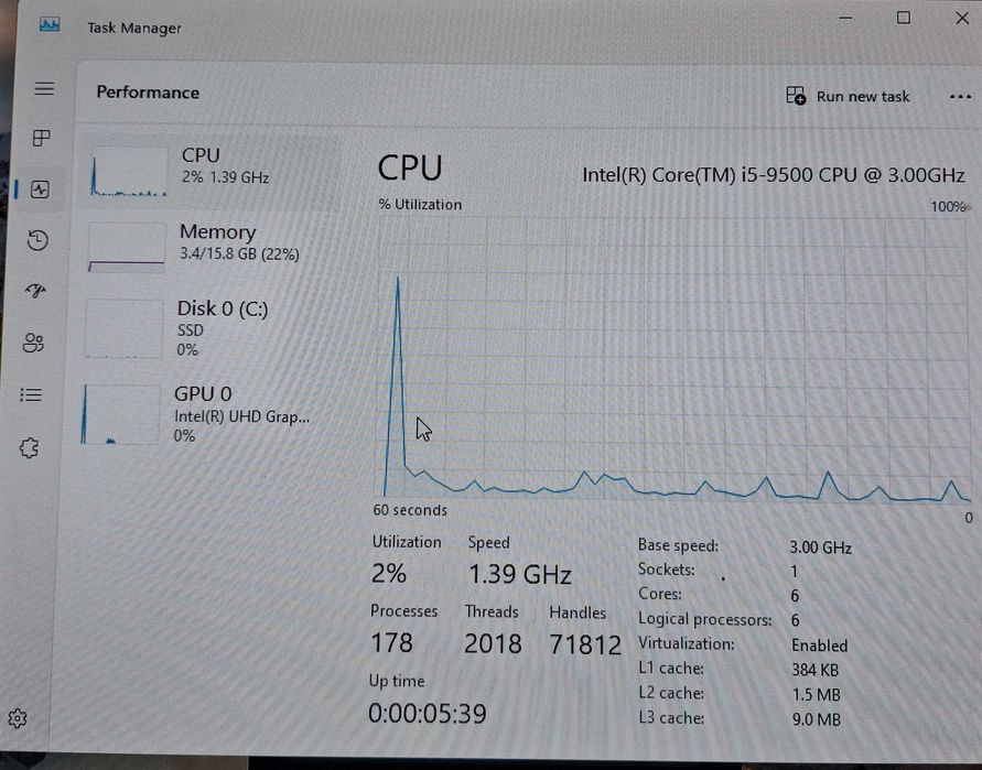 HP EliteDesk 800 G5 SFF (I5 9500/16Gb/NVMe 256Gb)