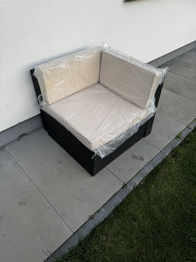 Fotel ogrodowy narożny , część modułowej kanapy narożnej 75x75cm