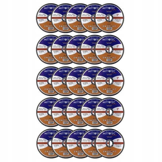 Tarcze Do Cięcia Metalu 125 X 1mm Tarcza 25 Szt