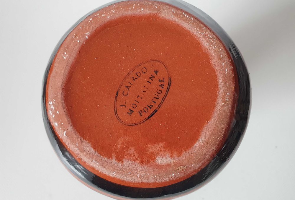 Jarro em barro vidrado - J. Calado, Moitalina - Artesanato dos anos 80