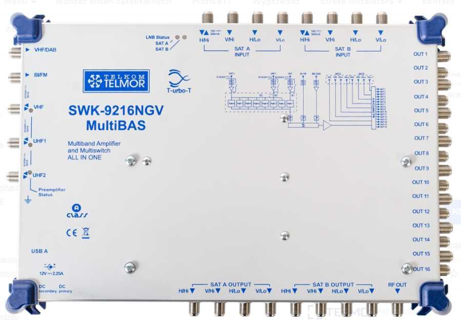 TELMOR Wzmacniacz Wielozakresowy SWK-9216 MULTIBAS VER.2 NGV  -50%