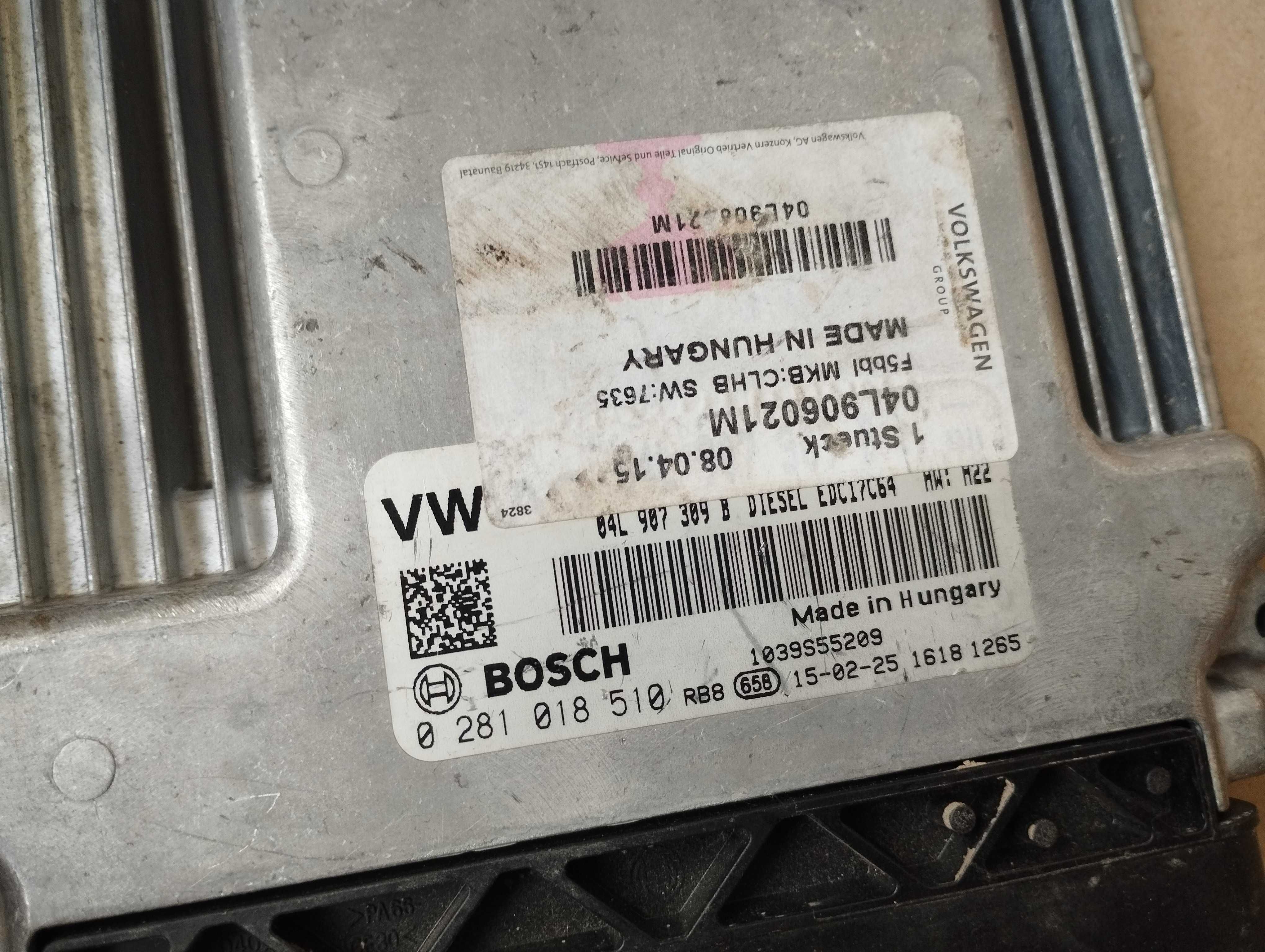 Блок управления (эбу) двигателем VW Golf 04L906021M 0281018510