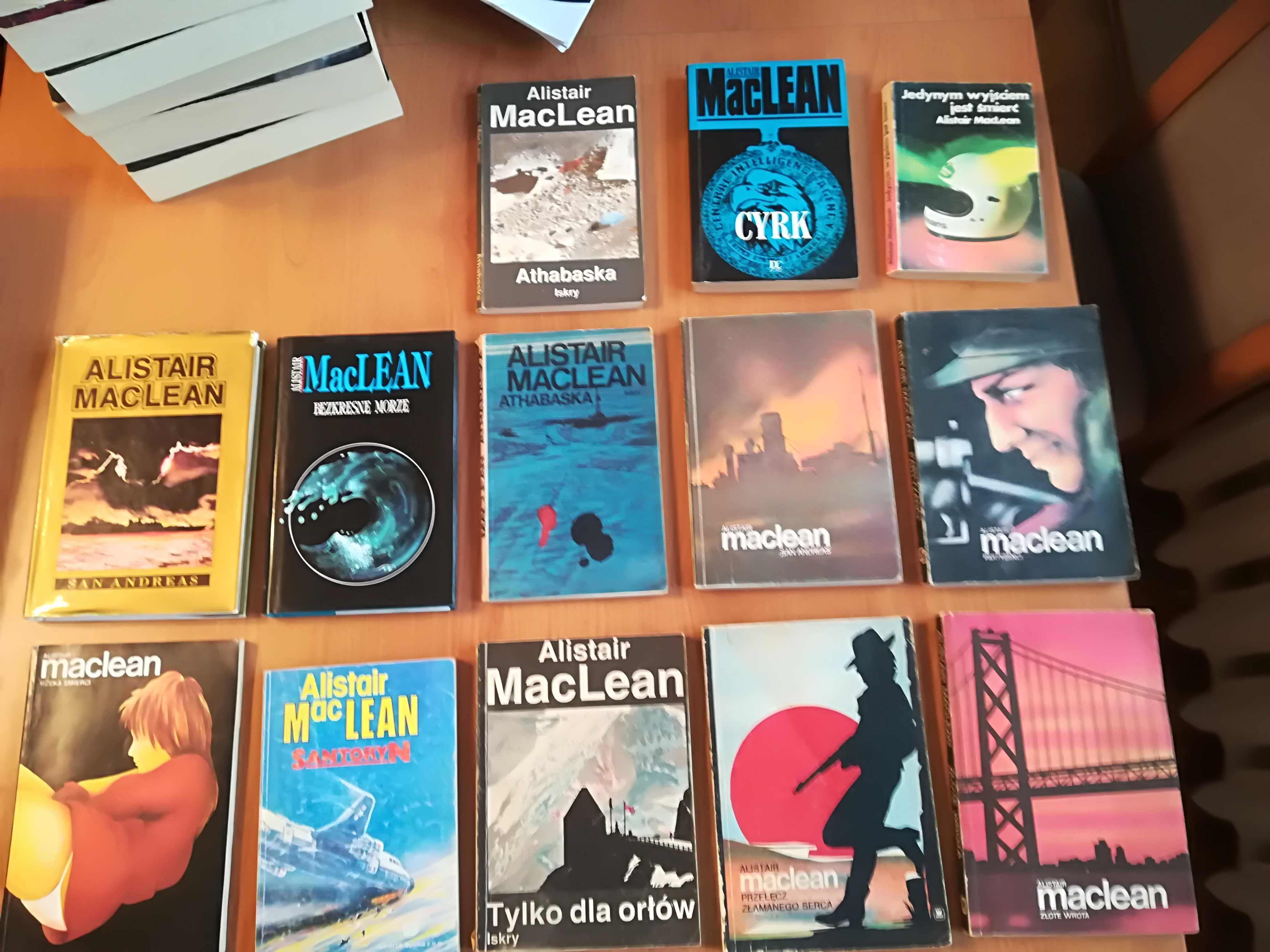Alister MacLean książki sensacyjne zestaw 13 sztuk