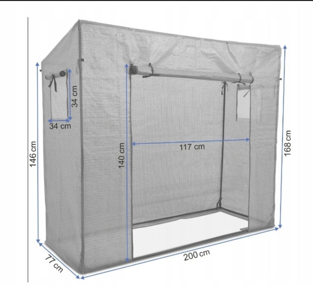 Szklarnia Tunele ogrodowe 0,77 x 0,2 m x 0,15 cm