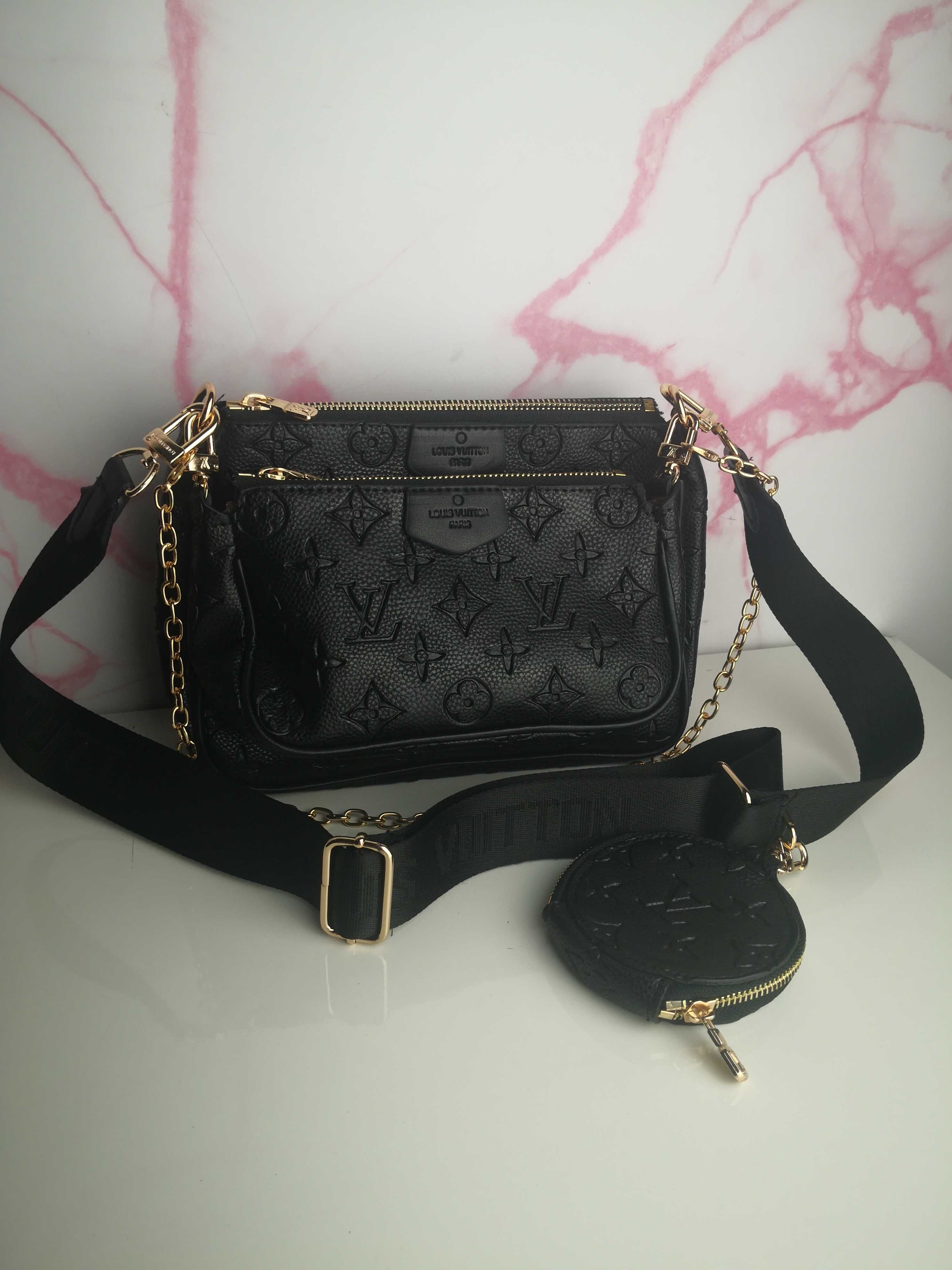 Torba damska 3w1 louis vuitton czarna torebka