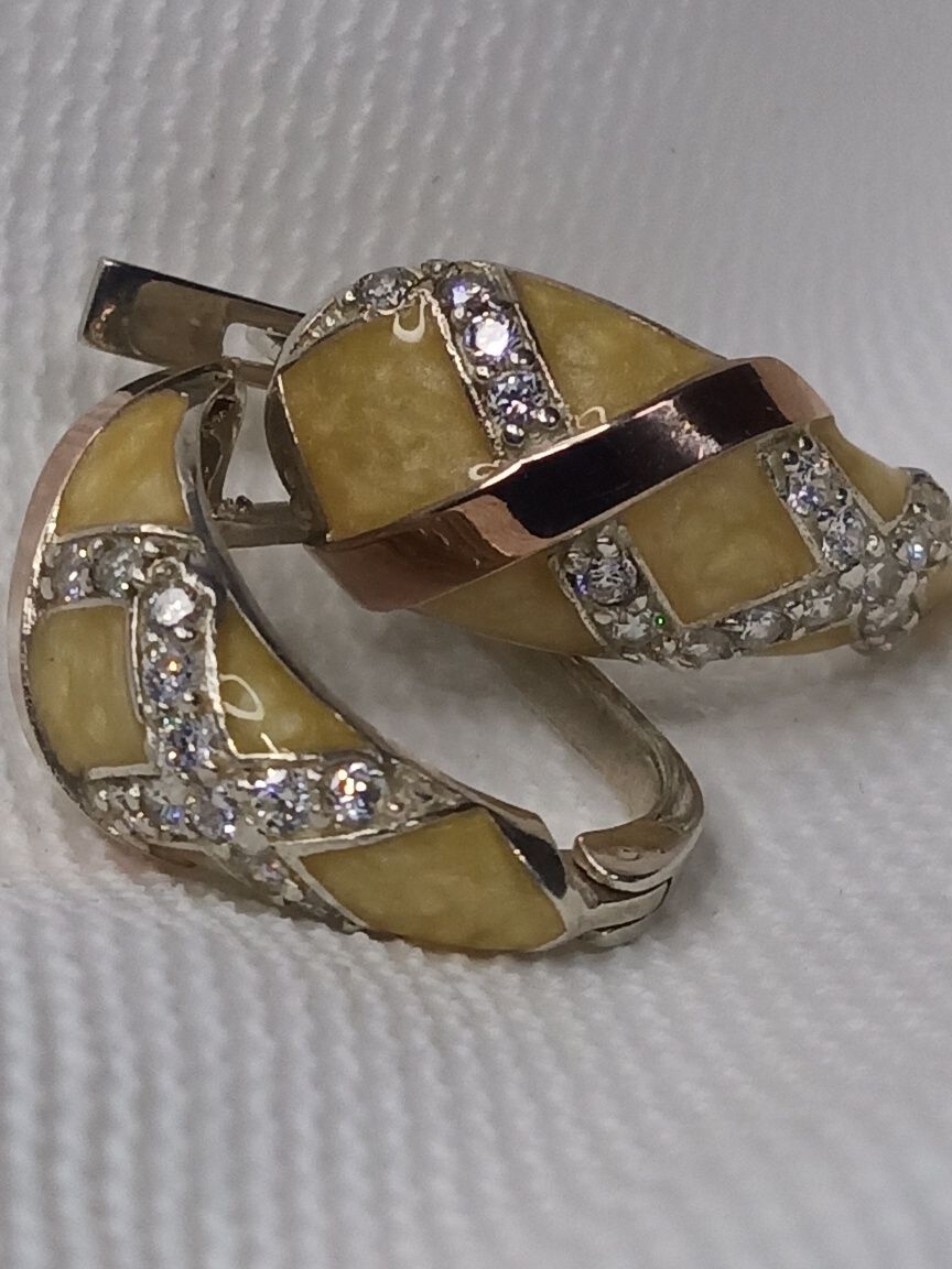 Сережки срібло 925пр.,та позолотою 375пр.