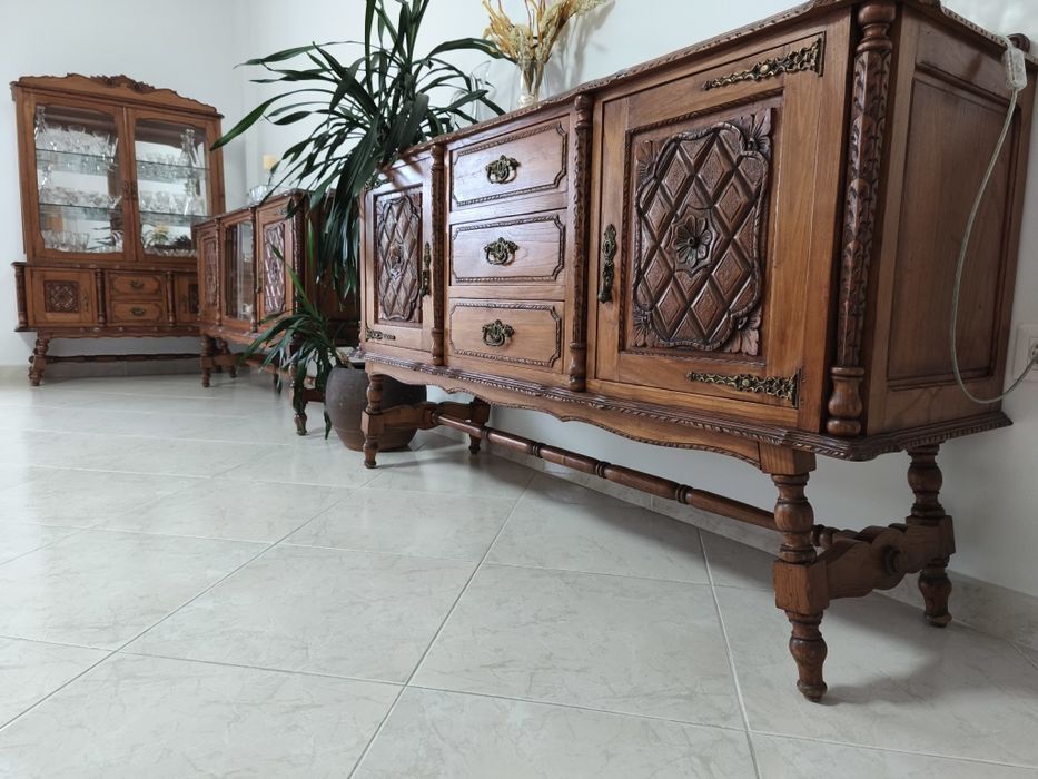 Conjunto de 3 móveis de sala muito antigos