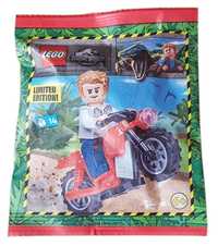 LEGO Jurassic World Polybag-Owen with Motorcycle #122333 klocki zestaw