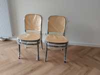 Zestaw dwóch krzeseł z tworzywa "ratanowych"
