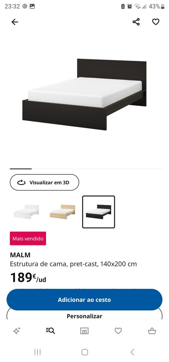 Cama e colchão MALM URGENTE