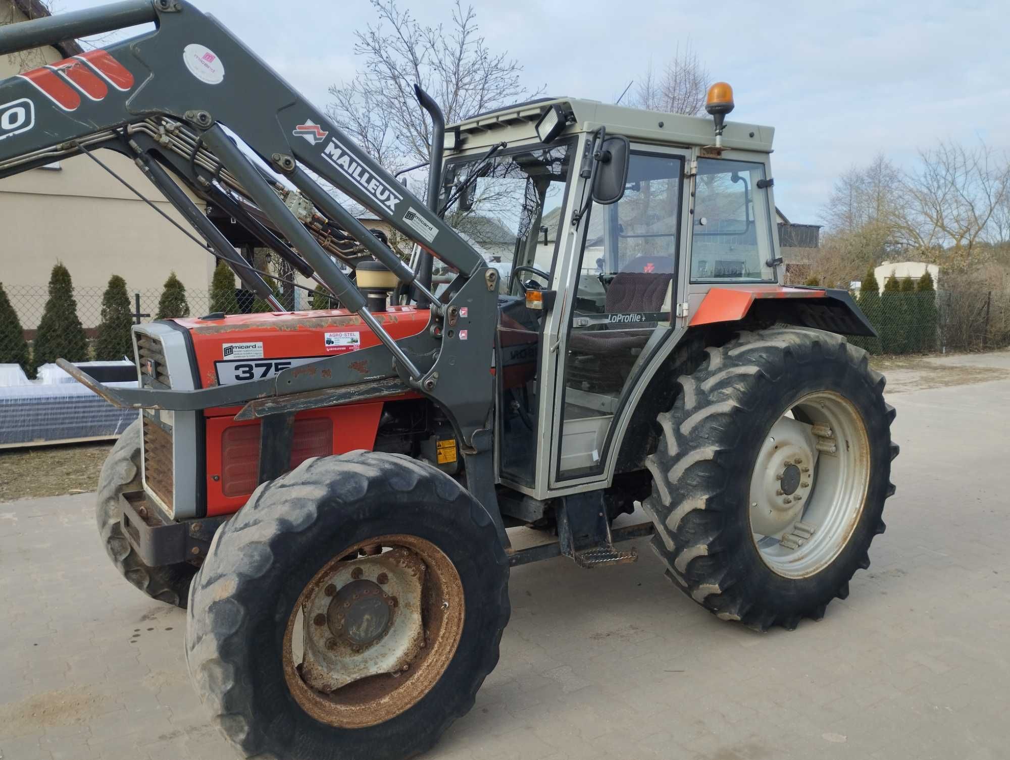 Massey Ferguson 375 , ładowacz, 4x4