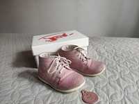 Buty przejściowe jesień trzewiki 22 emel różowe zamszowe dla dziewczyn