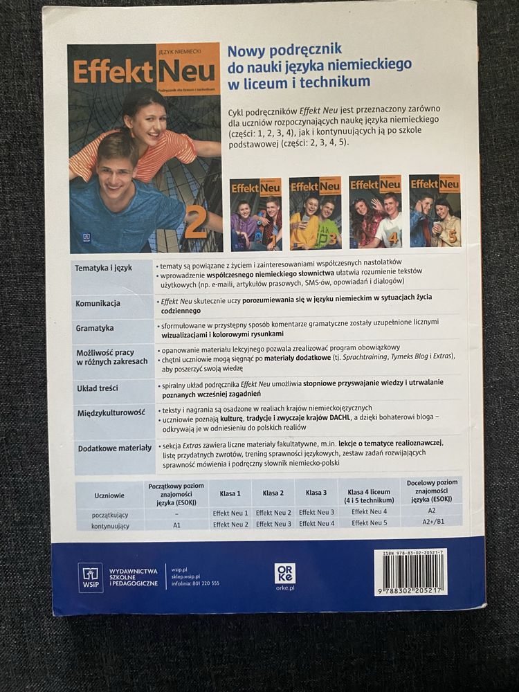 Podręcznik effekt neu 2 podręcznik do 2 klasy z języka Niemieckiego.