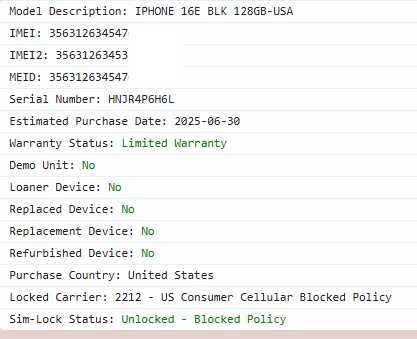 IPhone 16E 128 Gb Esim NEW