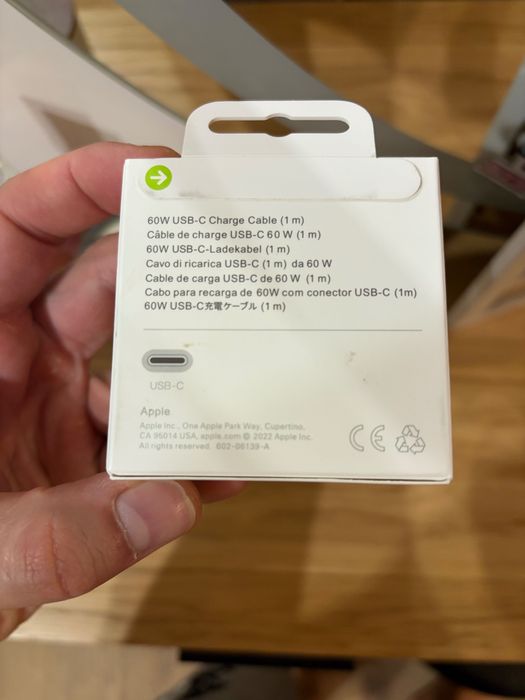 Kabel Apple USB-C oryginał 1m MQKJ3ZM/A