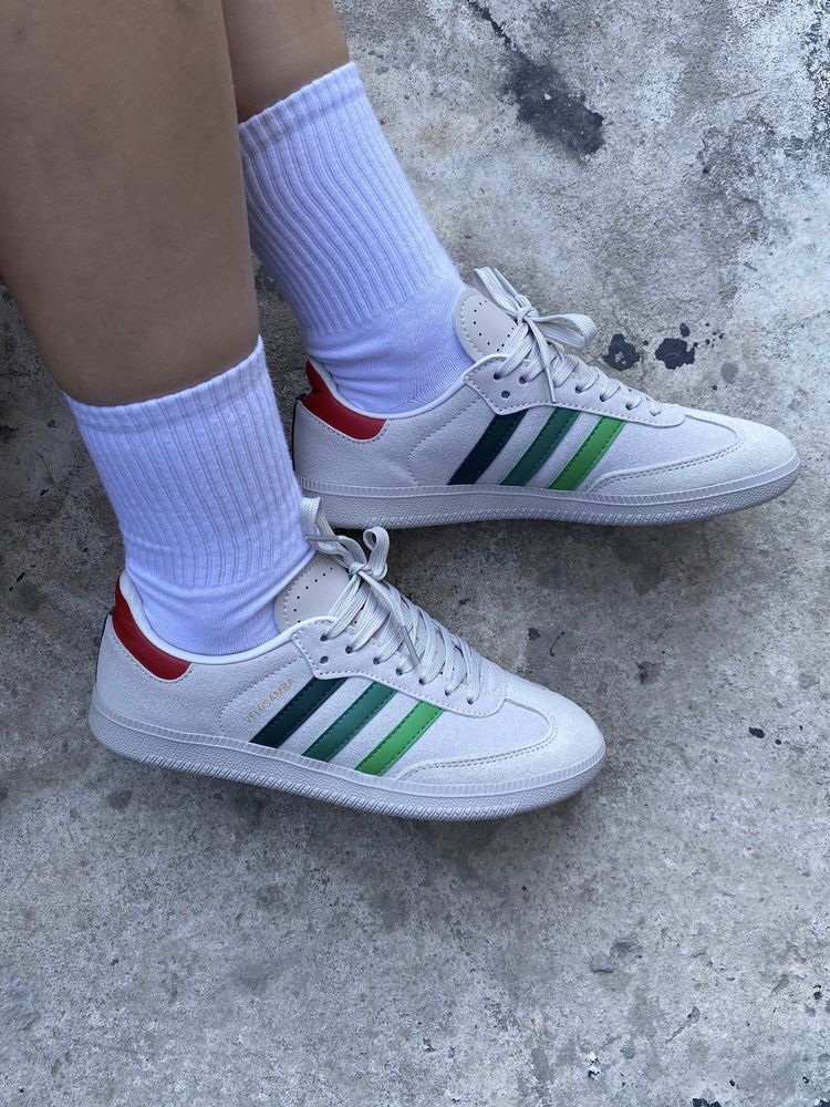 Кросівки жіночі Adidas Samba Beige Green 36-41