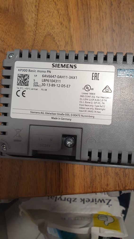 Panel operatorski Siemens KP300 Basic mono PN