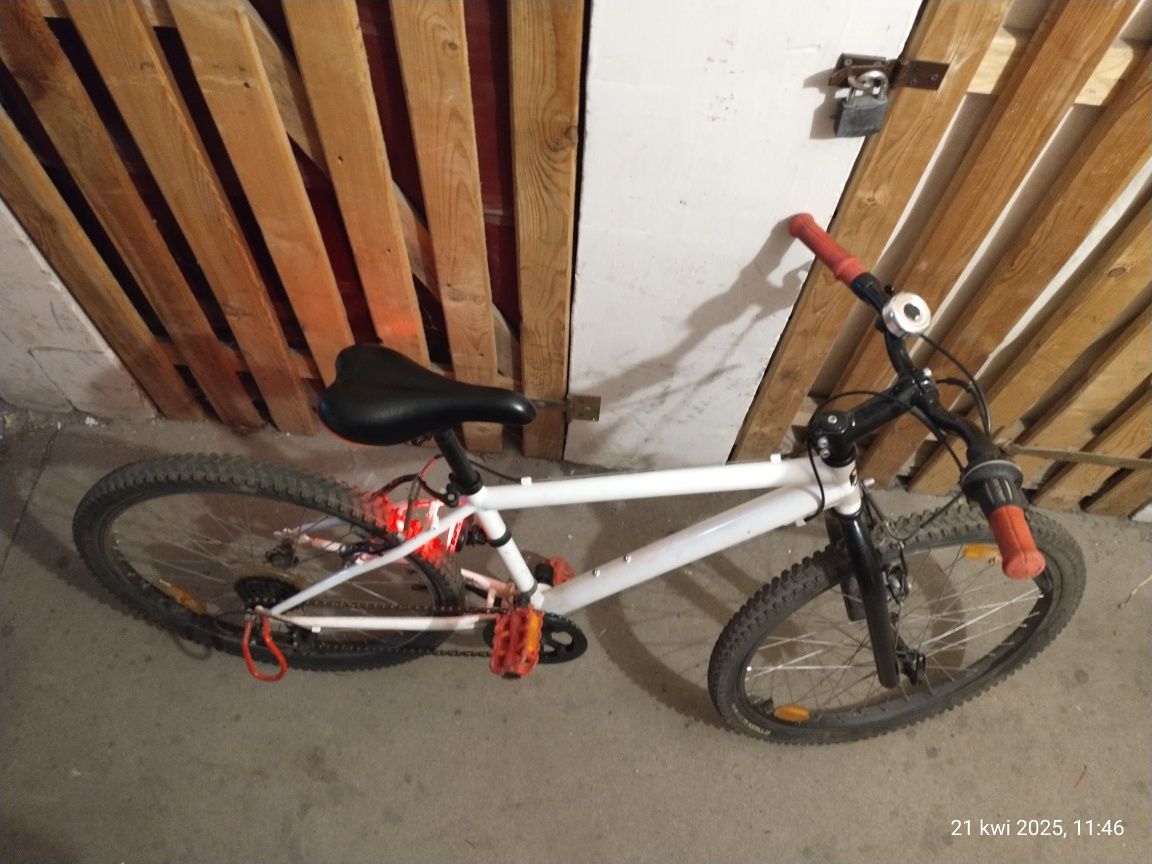Rower biały btwin 24 całe