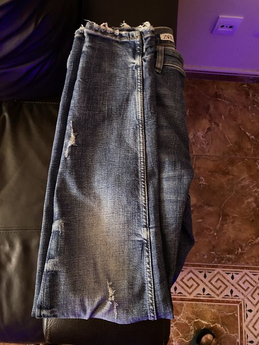 Calça Ganga Rasgada Azul Zara