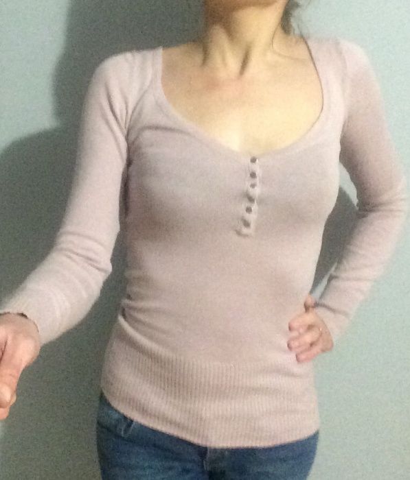 Liliowy sweterek tally weijl, xs