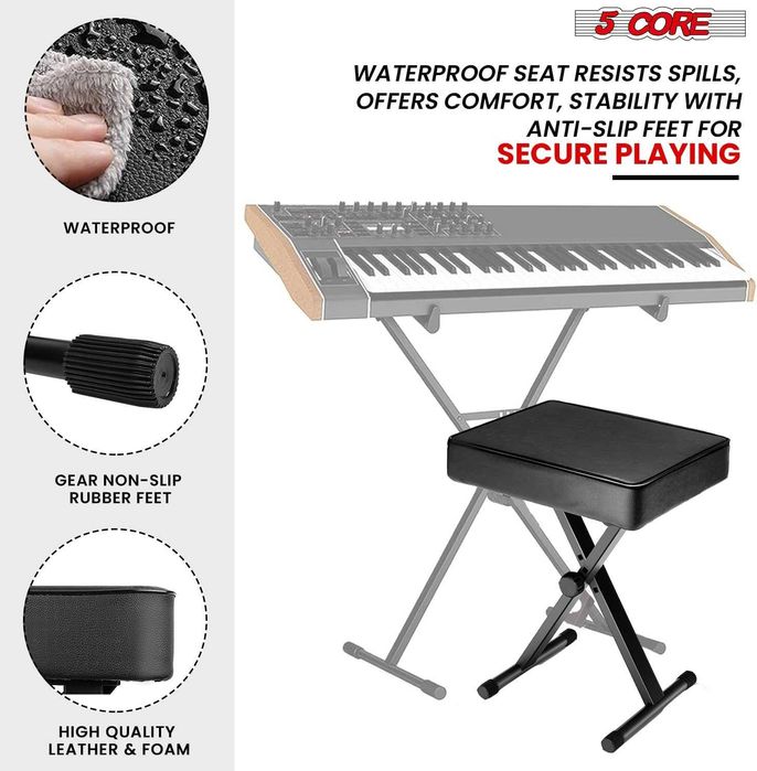 Nowa ławka do keyboard / stołek / krzesło / skórzany / pianino/ A3191!