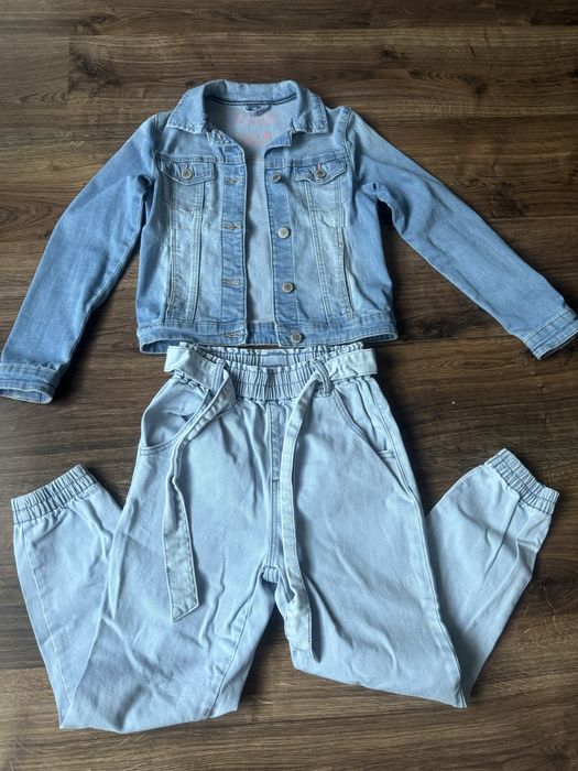Kurtka katana jeansowa dla dziewczynki + Spodnie  2 pary.