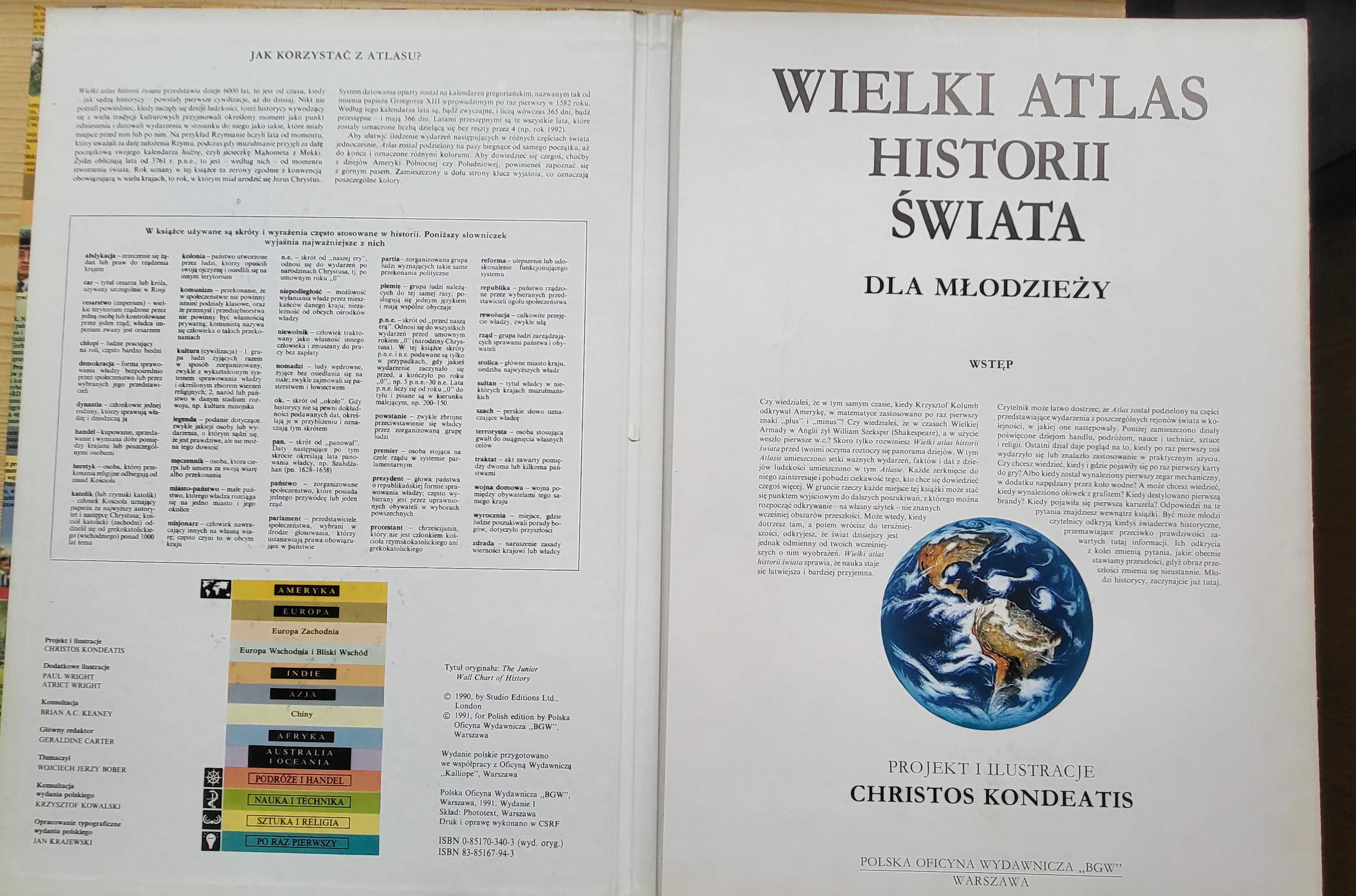 "Wielki atlas historii świata dla młodzieży" - stan DOBRY - TANIO!