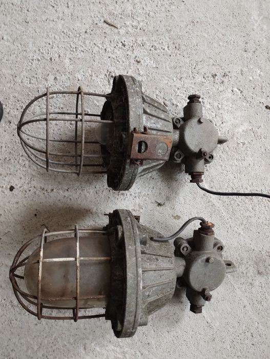 2szt x Stara lampa górnicza OMP 200 przeciwwybuchowa Połam Wilkasy