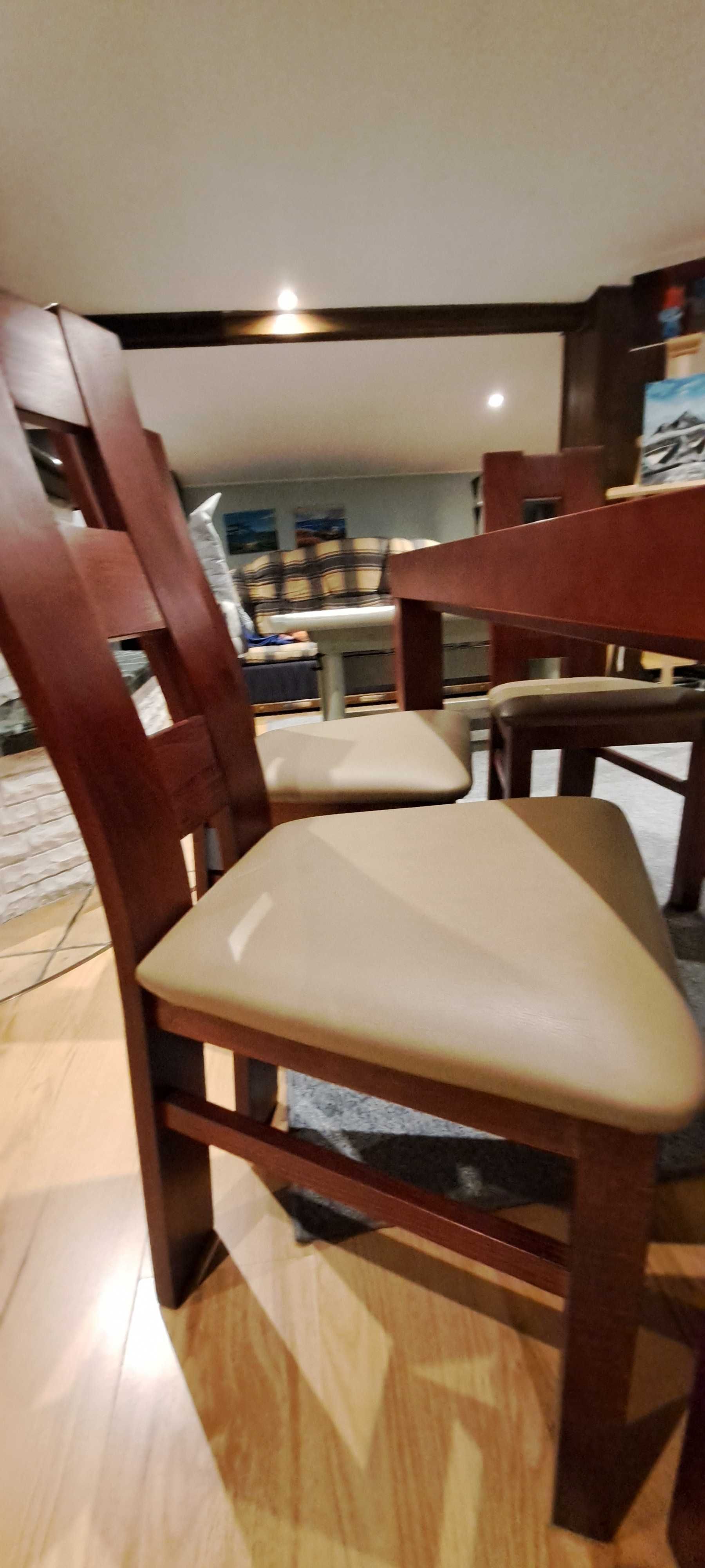 Stół z krzesłami dębowe