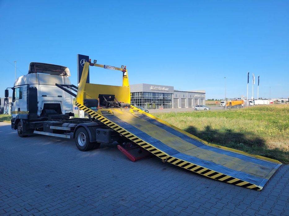 MAN TGL 12.240 platforma hydrauliczna + widelec  autolaweta, pomoc drogowa, EURO5 bez AdBlue!
