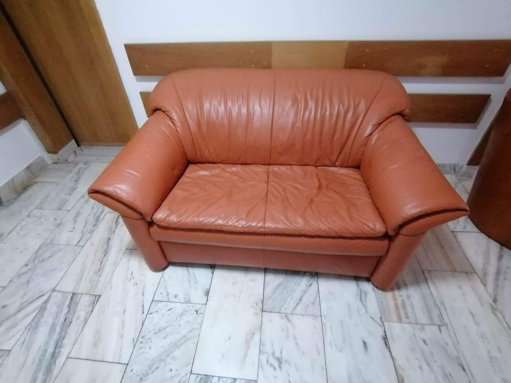 Sofa skorzana ruda