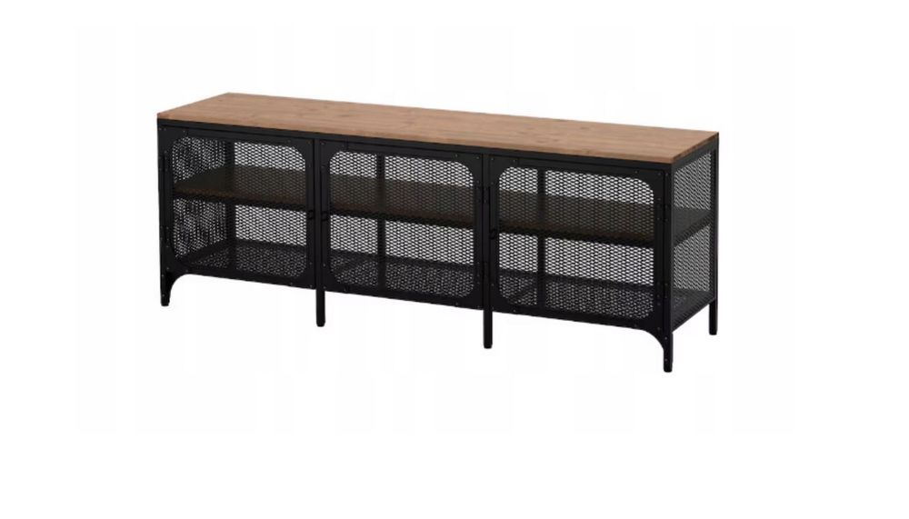 Nowa Szafka IKEA FJÄLLBO pod TV, czarny, 150x36x54 cm