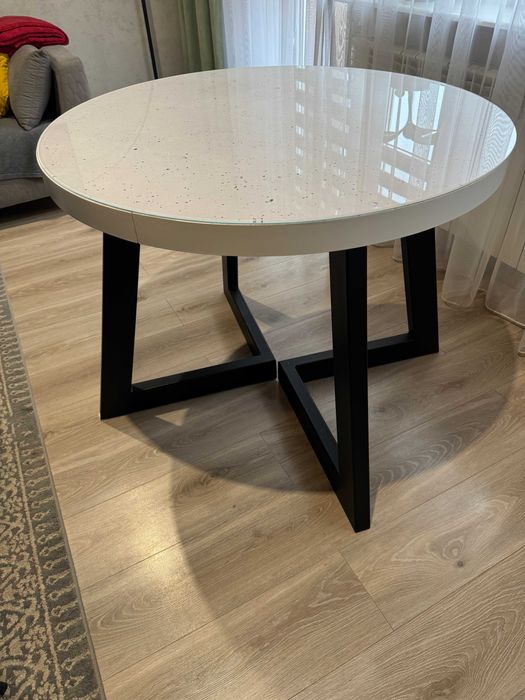 Stół do salonu LOFT Rozkładany Stalowe Nogi Szkło GRATIS Na Zamówienie