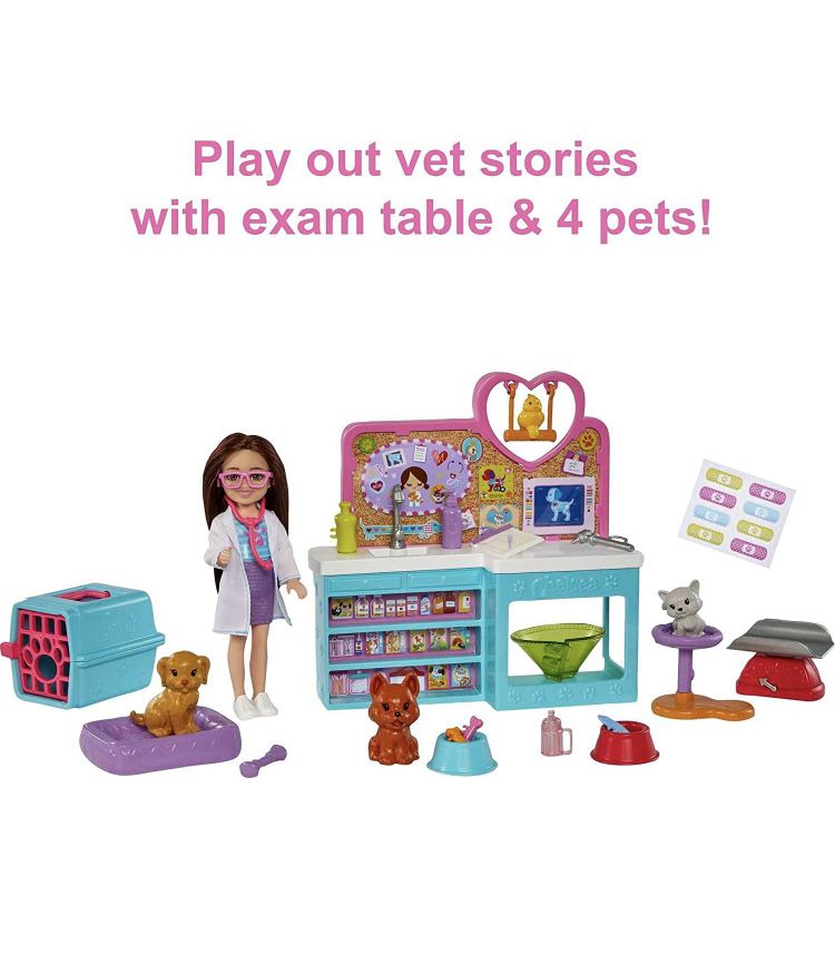 Ветеринарна клініка Челсі Barbie Chelsea Can Be Doll Pet Vet Playset