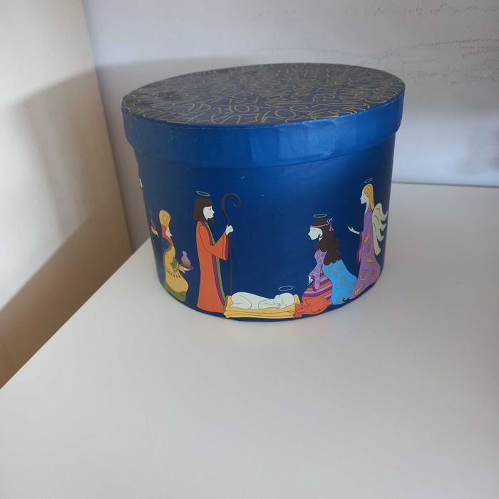 Caixa redonda de natal