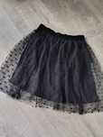 Czarna elegancka spódniczka #kropki #tiul