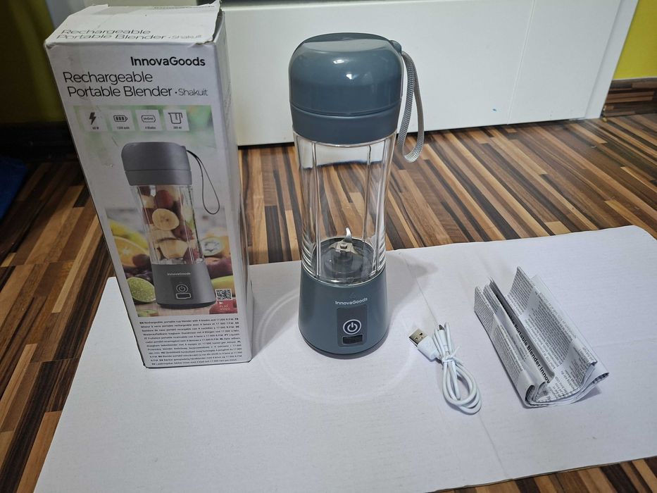 Przenośny blender USB akumulatorowy InnovaGoods kubek bidon butelka