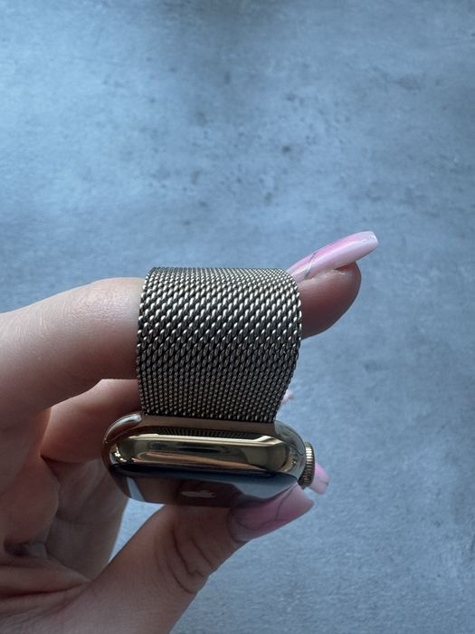 Apple watch seria 8 zloty 41mm cellular + bransoleta mediolanska