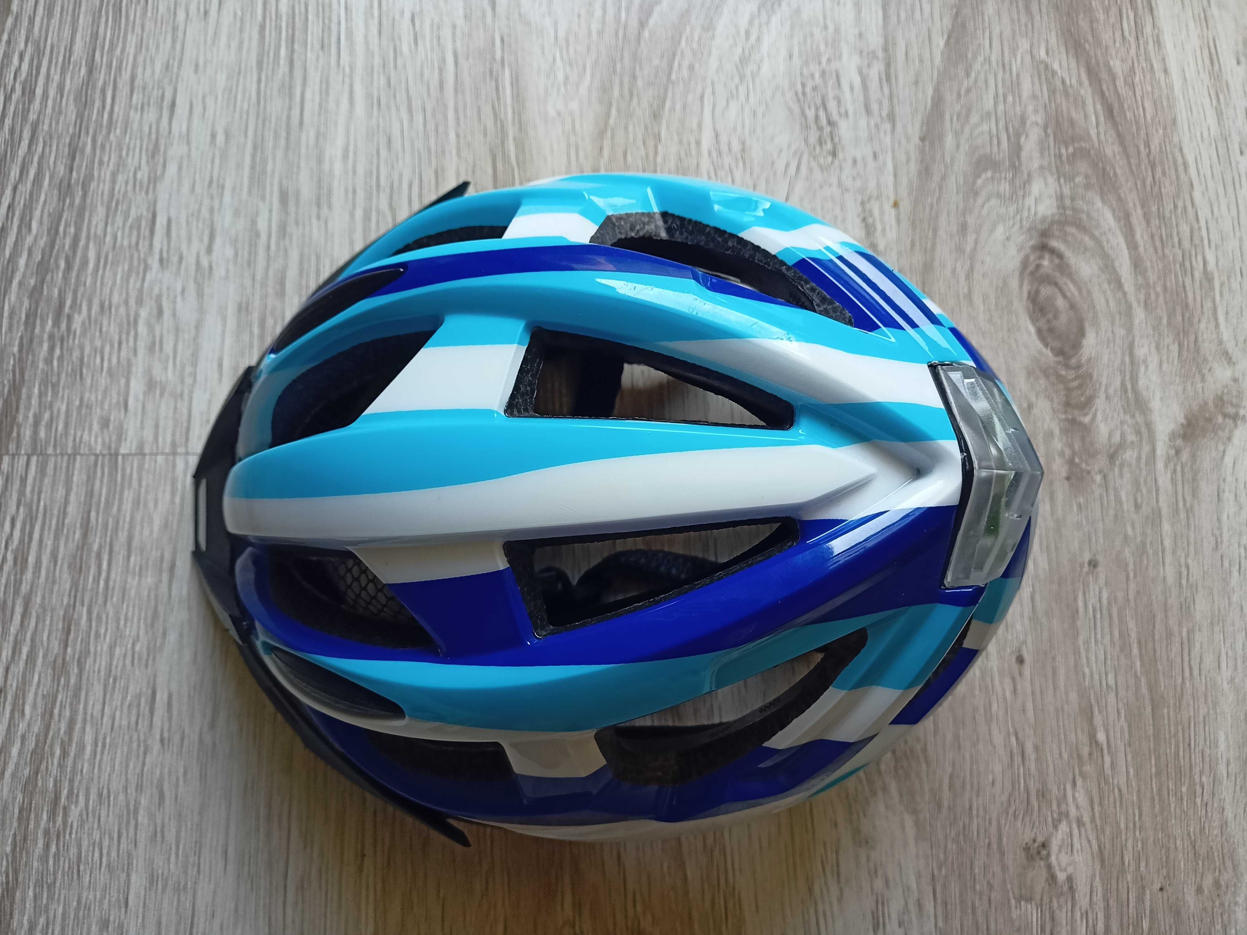 Kask rowerowy dziecięcy z lampką newcential 48-52 cm