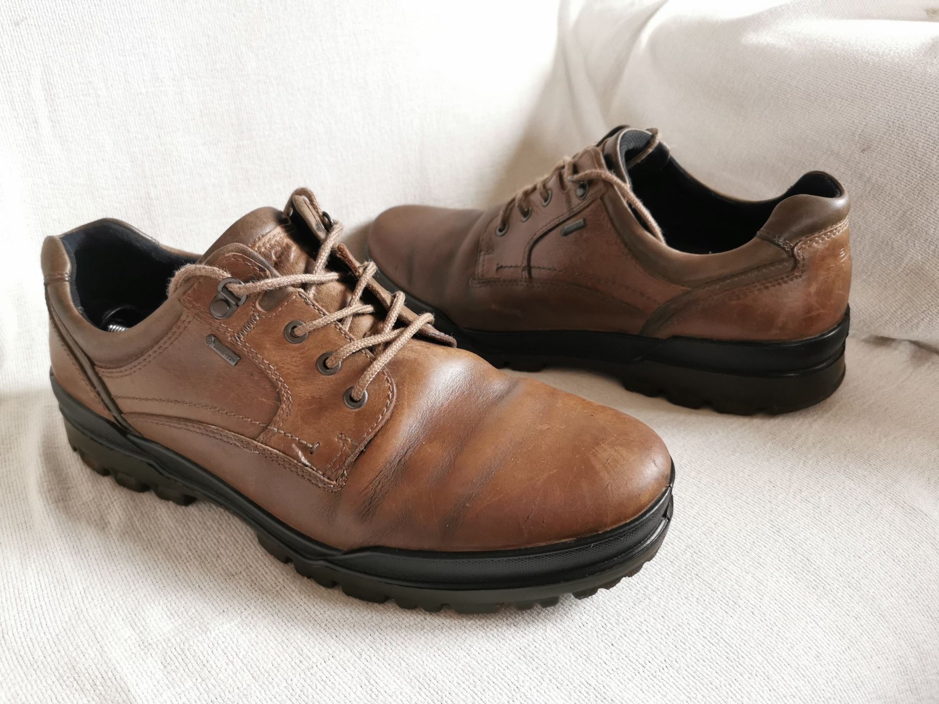Ecco Track Gore-Tex buty trekkingowe półbuty skórzane 47