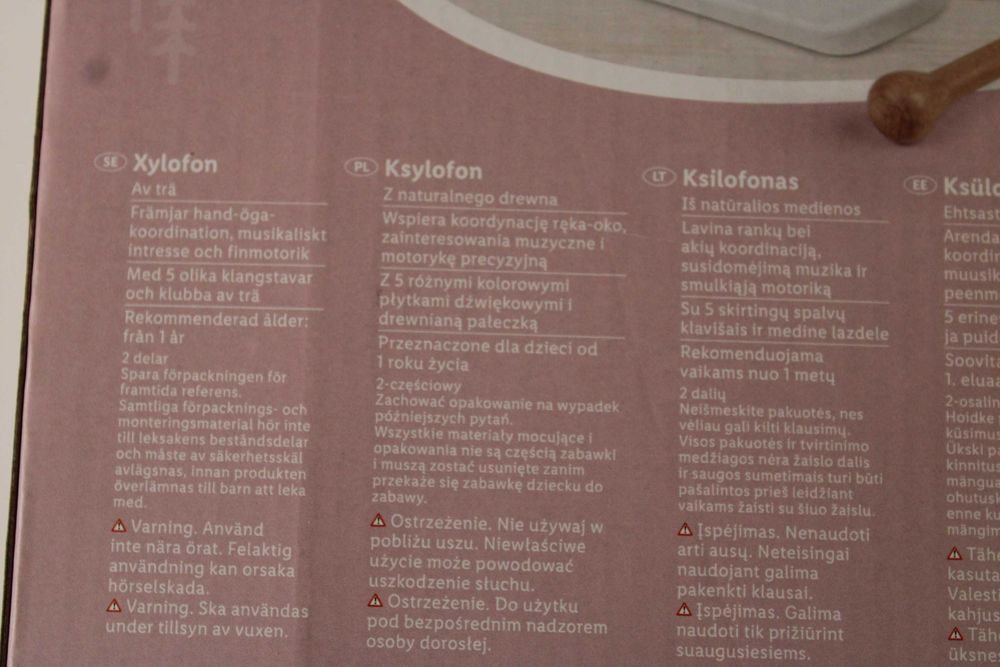 Nowa zabawka ksylofon drewniany, cymbałki drewniane PlayTive