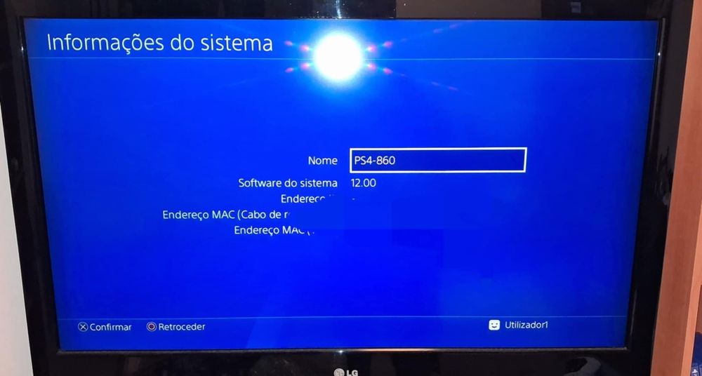 PS4 + 6jogos + 1 comando +cabos