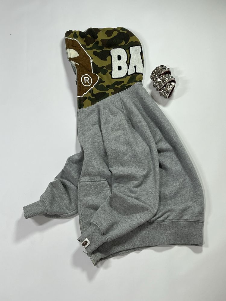 Кофта зіпка худі зіп-худі бейп bape rap реп swaga camo fullzip рэп